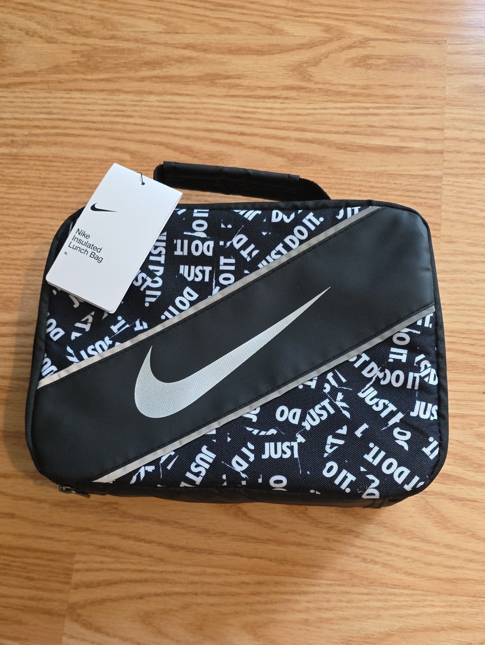 Nike Black/White 'Just Do It' Lunch Tote